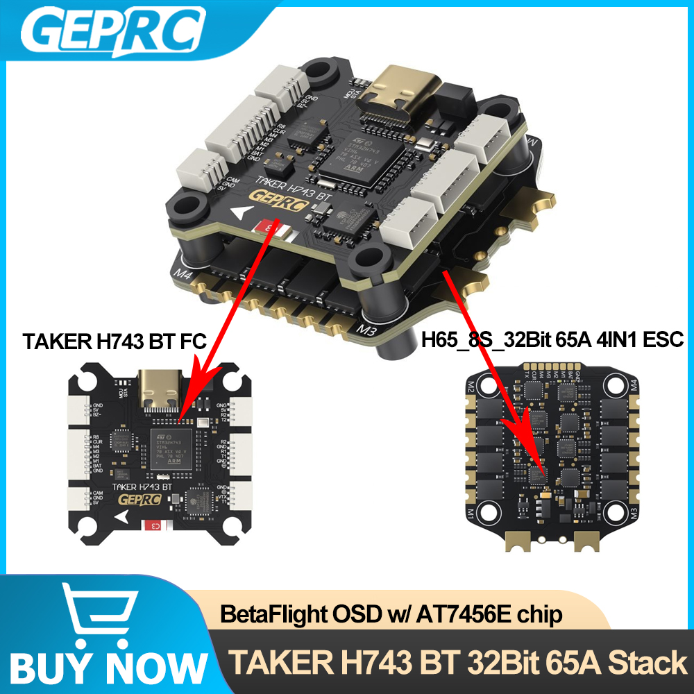 GEPRC TAKER H743 BT 32Bit 65A  - Drone Flight Controller incelemesi ve fiyatı